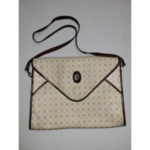 Vintage Pollini Crossbody Purse Monogram Leather Bag